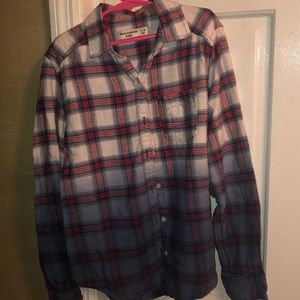 Button up long sleeve ombré